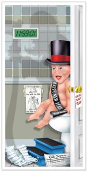 Happy New Year Restroom Door Cover