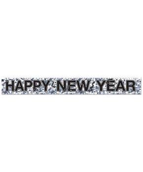 Metallic Happy New Year Fringe Banner