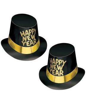 Black Hi-Hat w/Glittered HNY