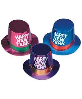 Foil Hi-Hats w/Glittered HNY