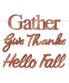 Foil Fall Thanksgiving Streamer Set