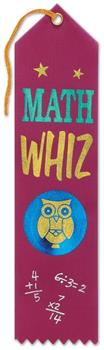 Math Whiz Award Ribbon