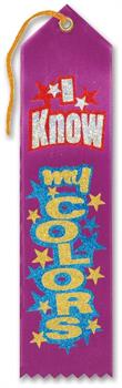 I Know My Colors Award Ribbon
