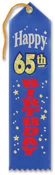 Happy "65th" Birthday Award Ribbon