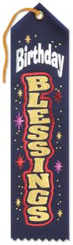 Navy Birthday Blessings Ribbon