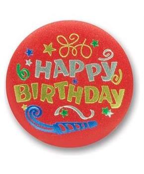 Happy Birthday Satin Button