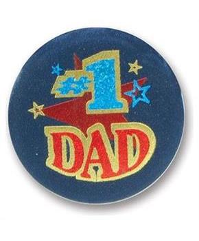 #1 Dad Satin Button