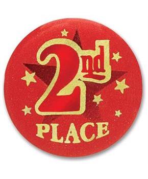 "2nd" Place Satin Button