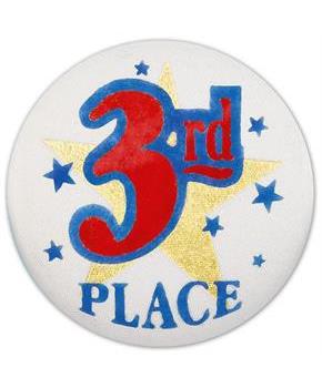 "3rd" Place Satin Button