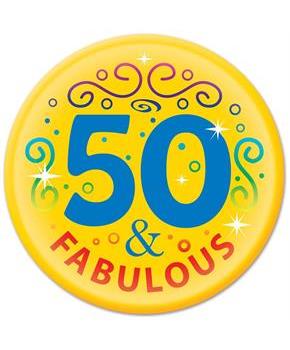 50 & Fabulous Button