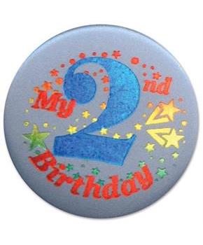 My "2nd" Birthday Satin Button