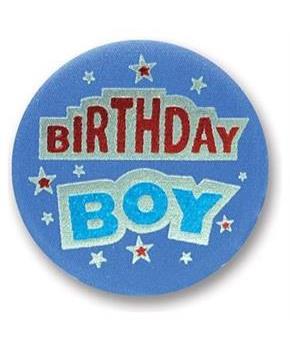 Birthday Boy Satin Button