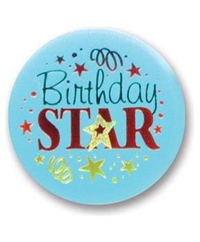 Birthday Star Satin Button