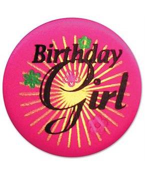 Birthday Girl Satin Button