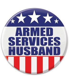 Armed Services Husband Button