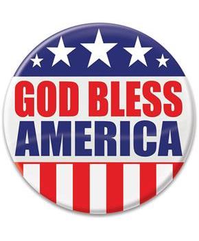 God Bless America Button