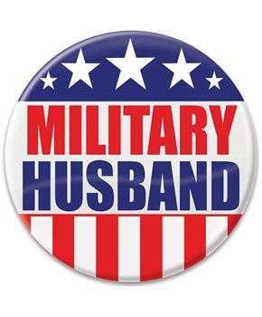 Military Husband Button
