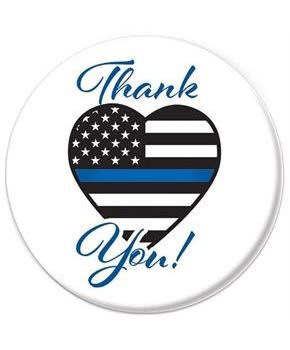 Thank You! Law Enforcement Button