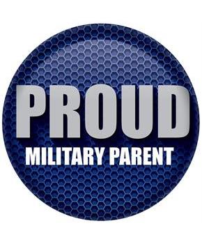 Proud Military Parent Button