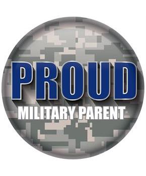 Proud Military Parent Button