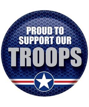 Proud To Support Our Troops Button