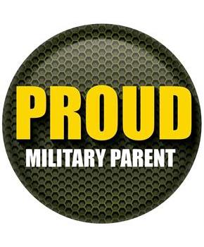 Proud Military Parent Button