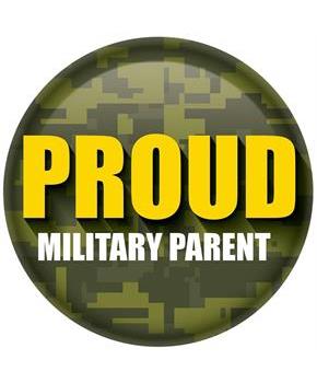 Proud Military Parent Button