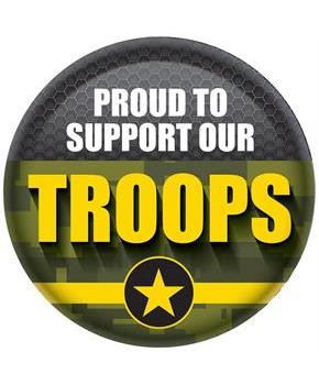 Proud To Support Our Troops Button