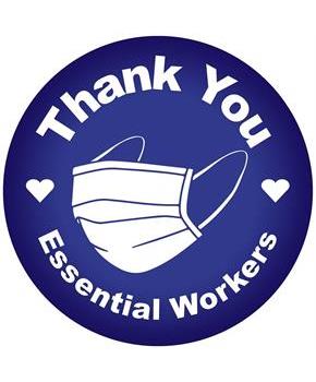 Thank You Essential Workers Button