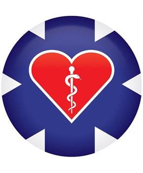 Medical Star Icon w/Heart Button
