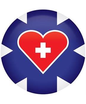 Medical Star Icon w/Heart Button