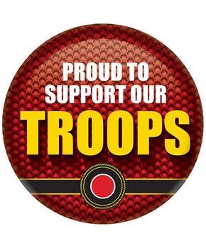 Proud To Support Our Troops Button