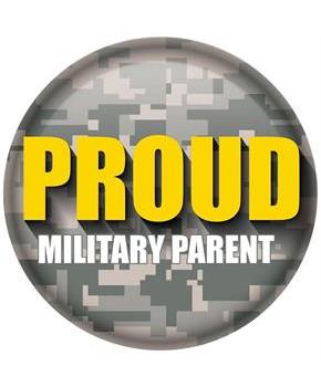 Proud Military Parent Button