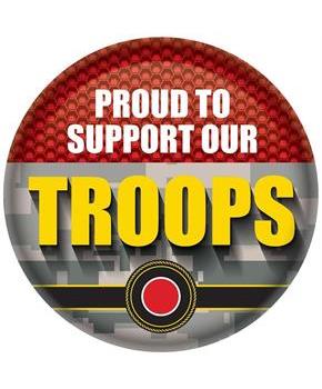 Proud To Support Our Troops Button