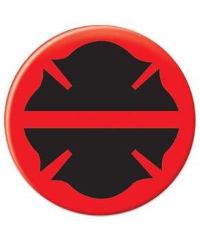 Firefighter Maltese Silhouette Button