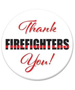 Thank You! Firefighters Button