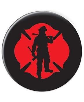 Firefighter w/Maltese Icon Button