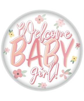 Welcome Baby Girl! Button