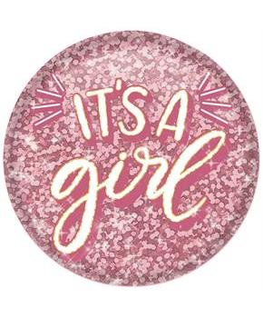 It's A Girl Button