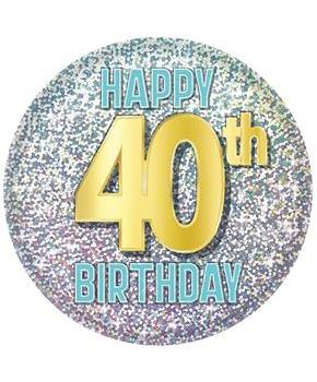 40th Birthday Button