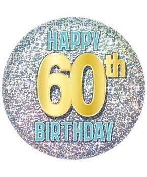 60th Birthday Button