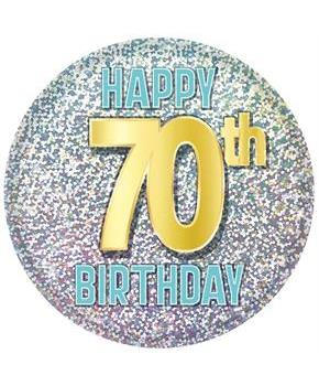 70th Birthday Button