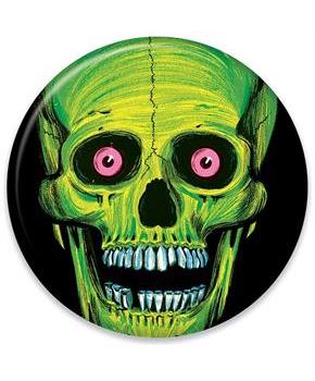 Vintage Halloween Skull Button