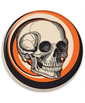 Vintage Halloween Skull Button