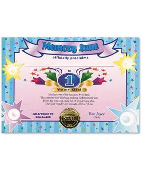 1 Year Old (Boy) Certificate