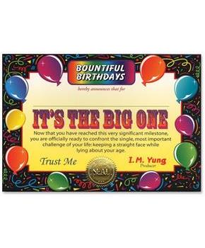It's The Big One Certificate