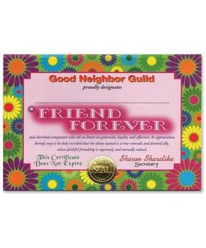 Friend Forever Certificate