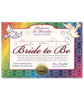 Bride To Be Certificate