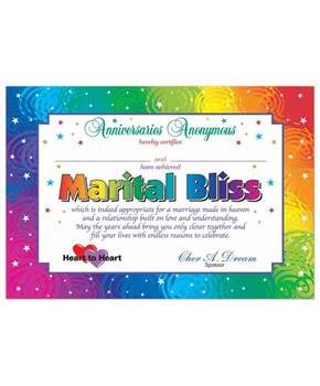 Marital Bliss Certificate