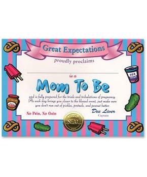 Mom To Be Certificate